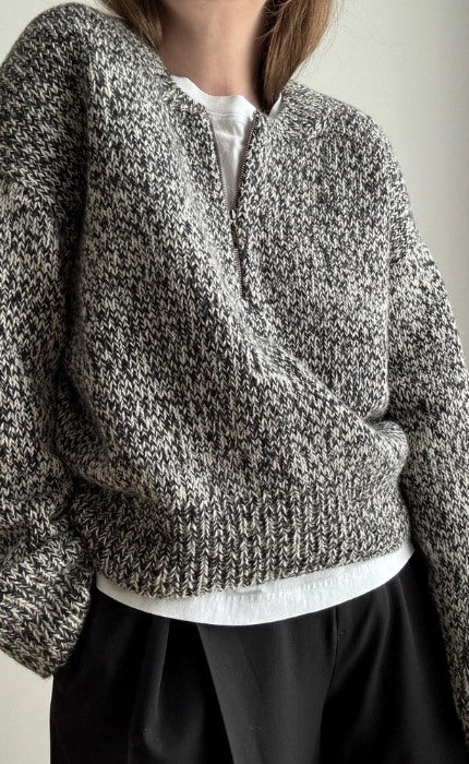 Luna Zip Sweater Einfarbig - PEER GYNT & TYNN SILK MOHAIR  - Strickpaket