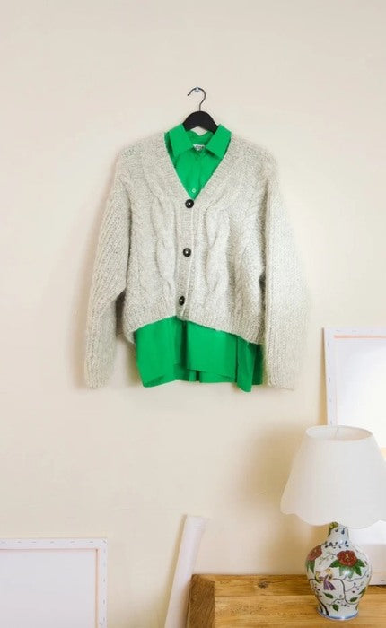 Harper Cardigan - BALLERINA CHUNKY MOHAIR & KOS - Strickpaket