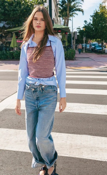 West Wrap A - MANDARIN PETIT & TYNN LINE - Strickpaket