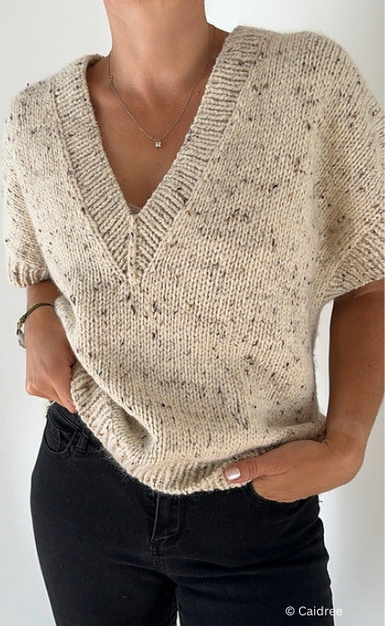 Ash Slipover V Neck - HAMELTON TWEED 2 & SILKY KID - Strickpaket