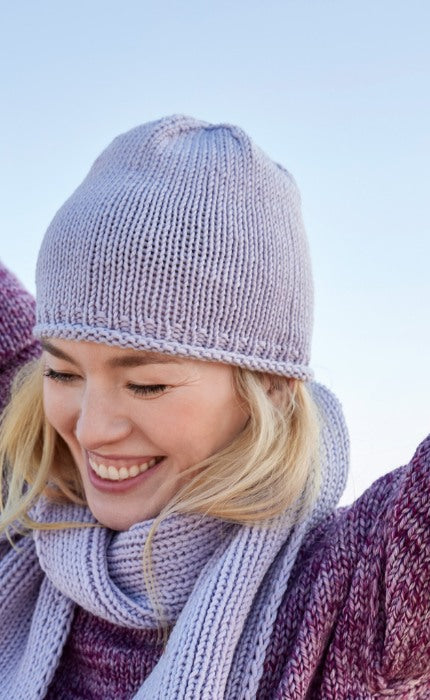 Mütze mit Rippenbund - COOL WOOL SUPERBIG - Strickpaket