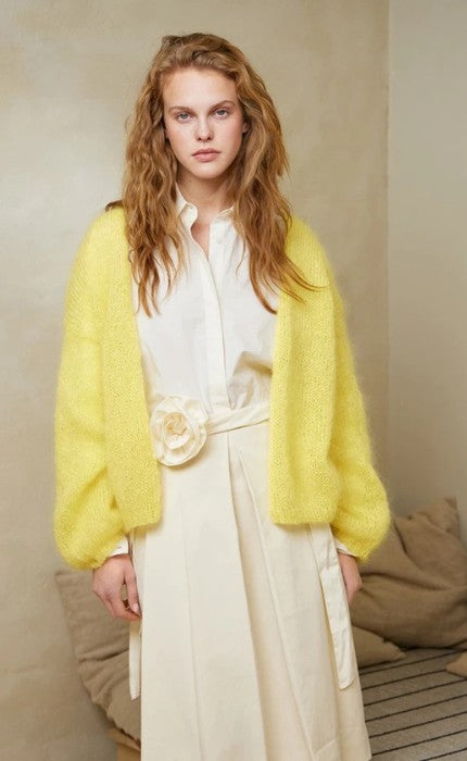 Facile Cardigan Nr. 1  - BALLERINA CHUNKY MOHAIR - Strickpaket