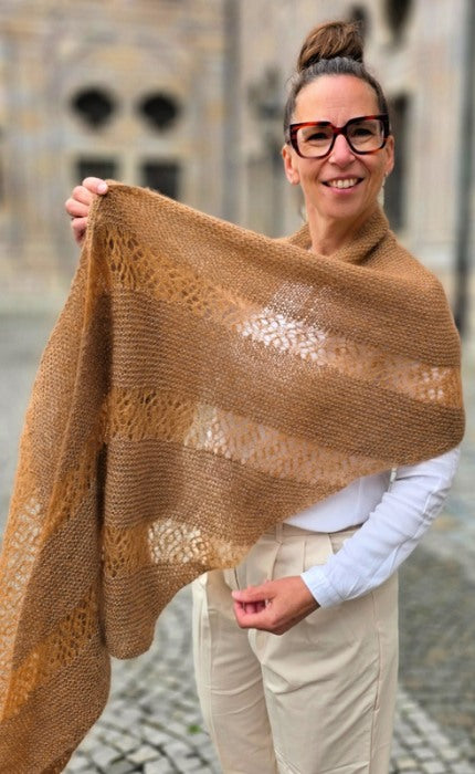 Schal Elua - BABYALPAKKA LACE & SILKY KID - Strickpaket