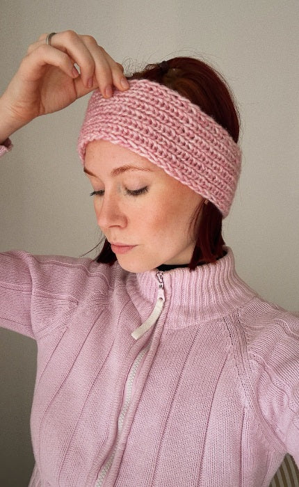 New Beginnings Stirnband - OONIQUE CHUNKY - Anfänger Strickset mit Videotutorial