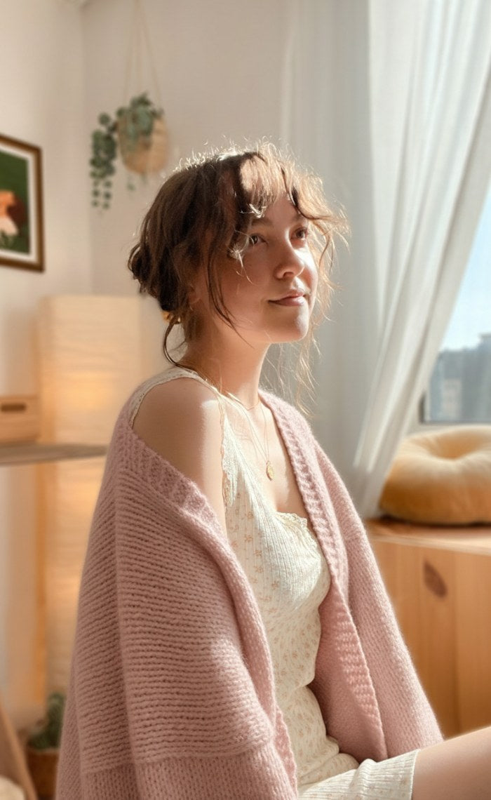 New Beginnings Cardigan - Anfänger Strickset mit Videotutorial