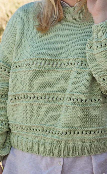 Oversized-Pullover mit Lochstreifen-Muster - COOL WOOL SUPERBIG - Strickpaket