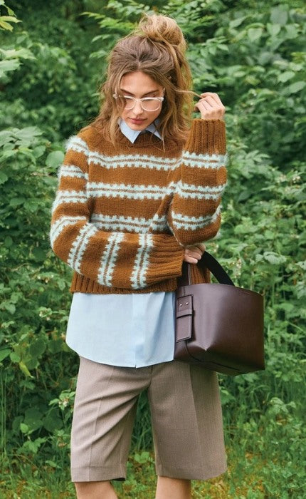 Ridge Sweater Chunky Edition - PEER GYNT & BALLERINA CHUNKY MOHAIR - Strickpaket