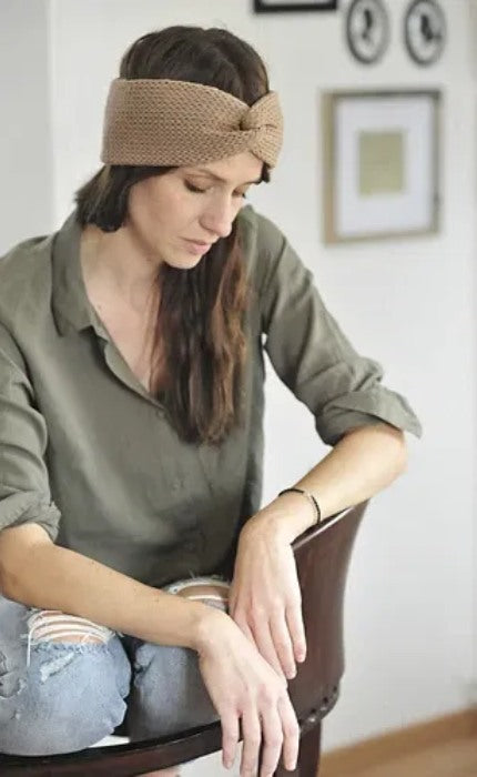 AVA DOUBLE Stirnband - WARMI ALPAKAWOLLLE - Strickpaket