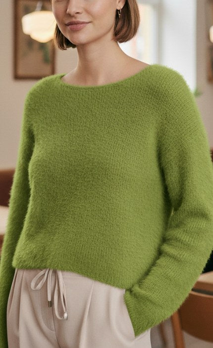 Kuscheliger Kurzpulli Damen - PER FORTUNA GOTS - Strickset