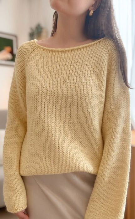 New Beginnings Sweater - Anfänger Strickset mit Videotutorial