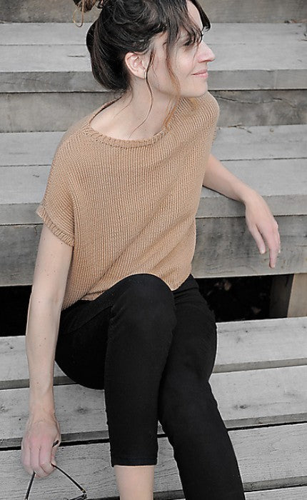 Basic Shirt - MANDARIN NATURELL - Strickpaket
