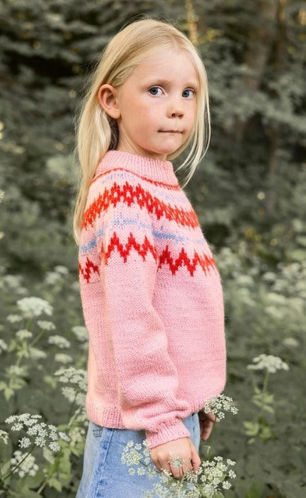 Polar-Light Kinderpullover Nr. 2 - ALPAKKA ULL - Strickpaket