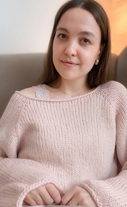 New Beginnings Sweater - Anfänger Strickset mit Videotutorial