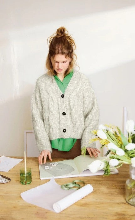 Harper Cardigan - BALLERINA CHUNKY MOHAIR & KOS - Strickpaket