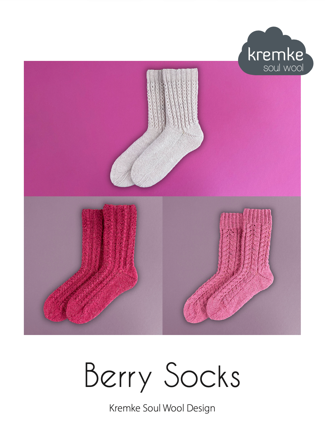 Berry Socks Trio - EDELWEISS ALPACA 4-PLY - Knitting Kit