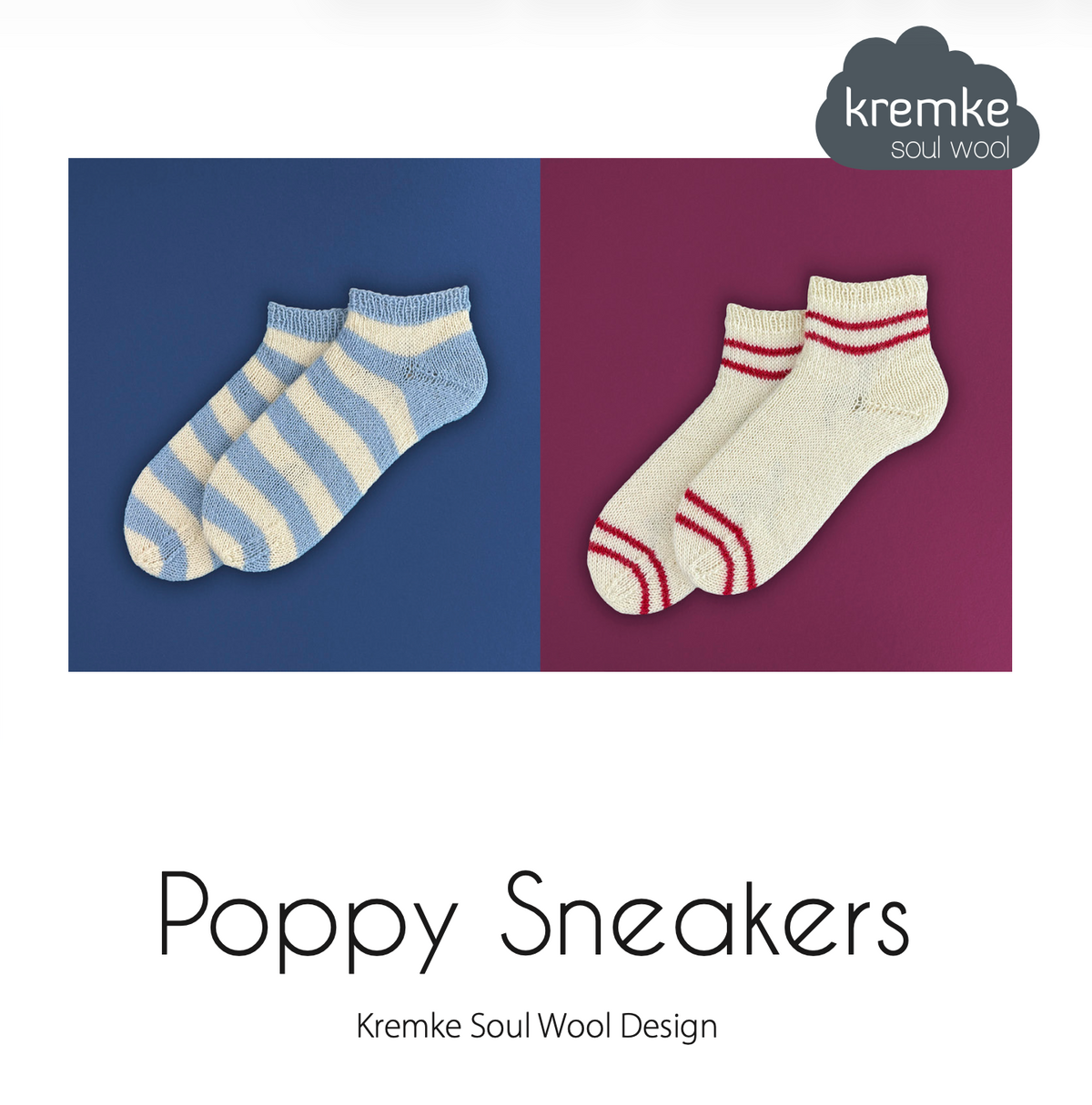 Poppy Sneaker Socks - EDELWEISS ALPAKA 4-PLY - Knitting Kit (2 Designs)