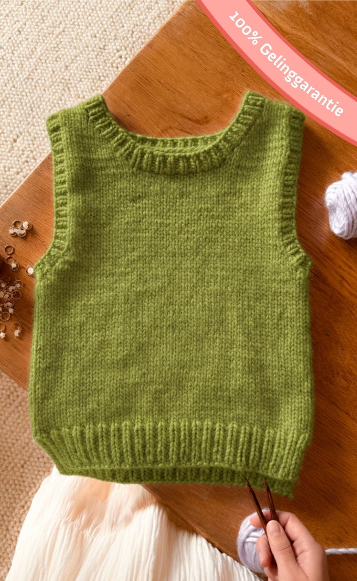 New Beginnings Pullunder - Anfänger Strickset mit Videotutorial