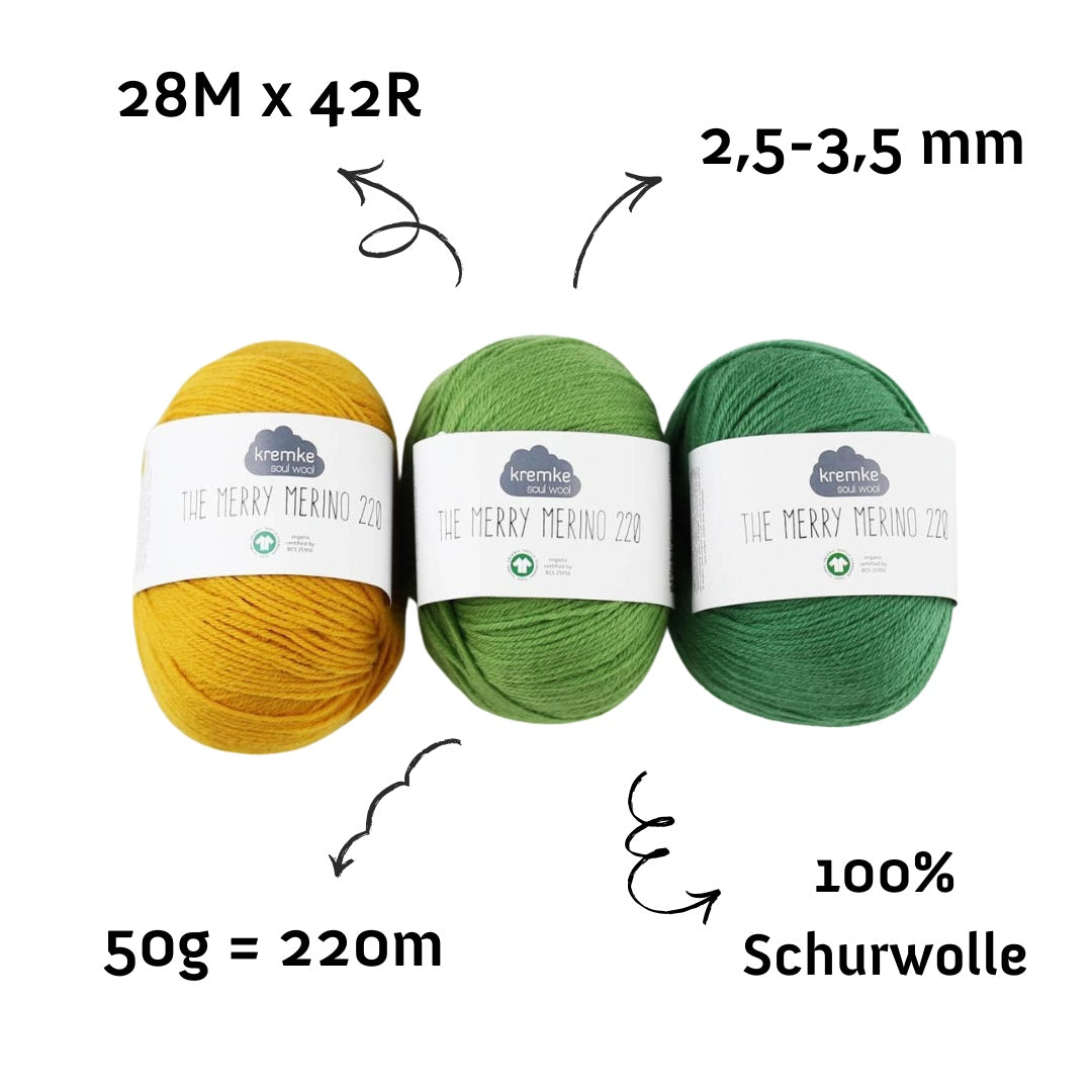 The Merry Merino 220 GOTS zertifizierte Wolle