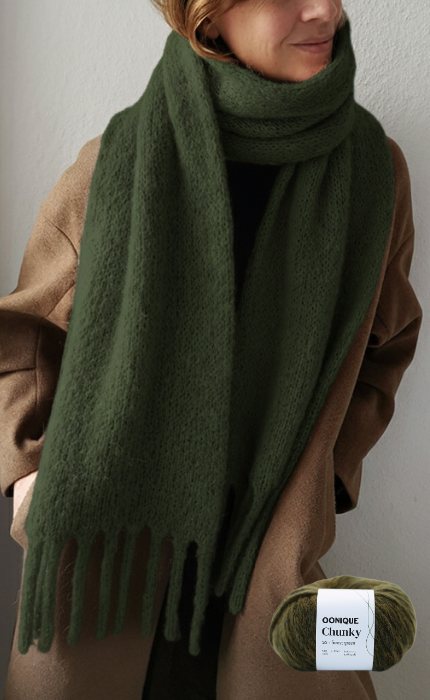 Berlin Scarf - OONIQUE CHUNKY - Strickset