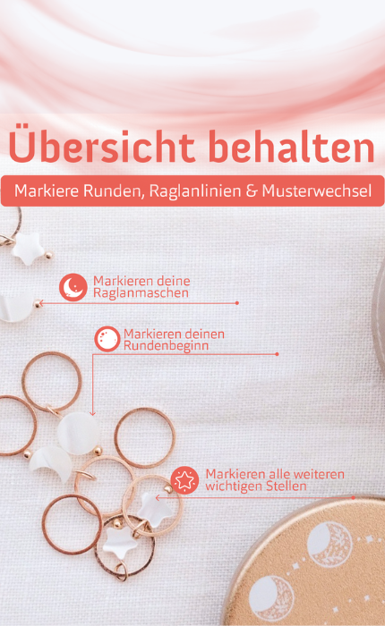 Projektbeutel, Maschenmarkierer & Reihenzähler Set