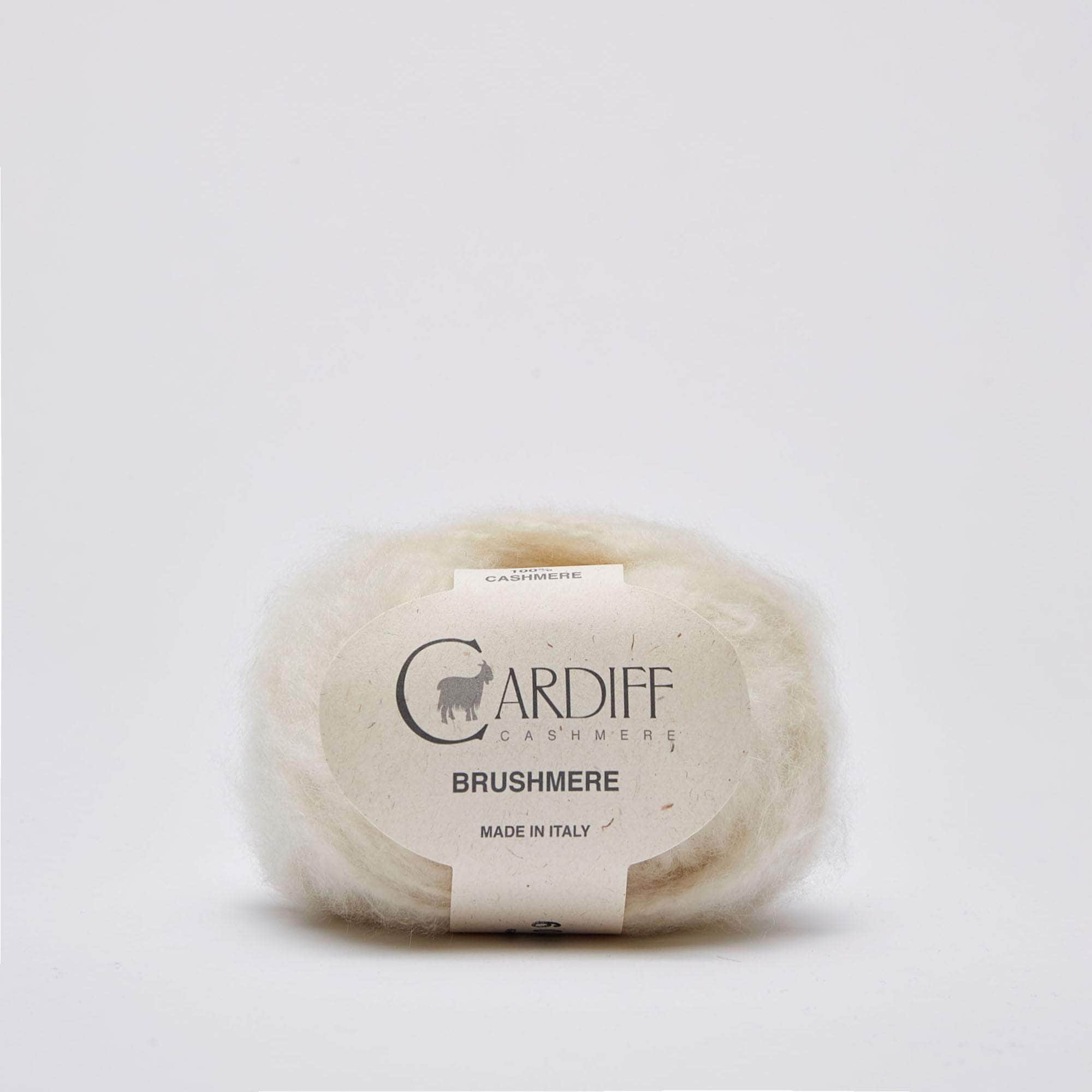 CARDIFF CASHMERE Garn 101 - WHITE Brushmere