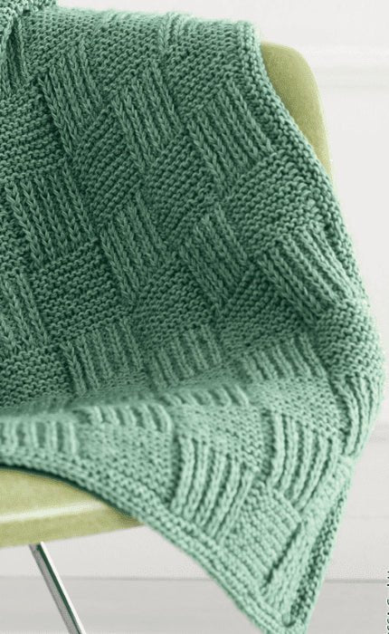 Decke mit Schachbrettmuster - ECOPUNO - Strickpaket von LANA GROSSA jetzt online kaufen bei OONIQUE