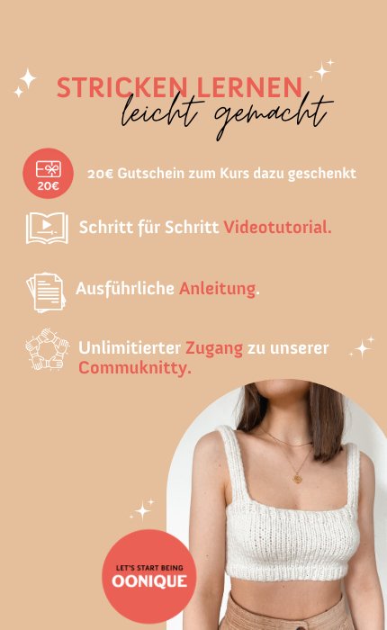 Digitaler Strickkurs: New Beginnings Top - Anfängerkurs mit Videotutorial von OONIQUE STUDIO jetzt online kaufen bei OONIQUE