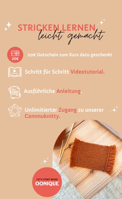 Digitaler Strickkurs: New Beginnings Untersetzer - Anfängerkurs mit Videotutorial von OONIQUE STUDIO jetzt online kaufen bei OONIQUE