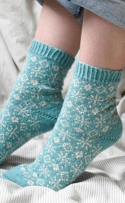 Flockentanz Socken - EDELWEISS ALPAKA 4 - FACH - Strickpaket von KREMKE SOUL WOOL jetzt online kaufen bei OONIQUE