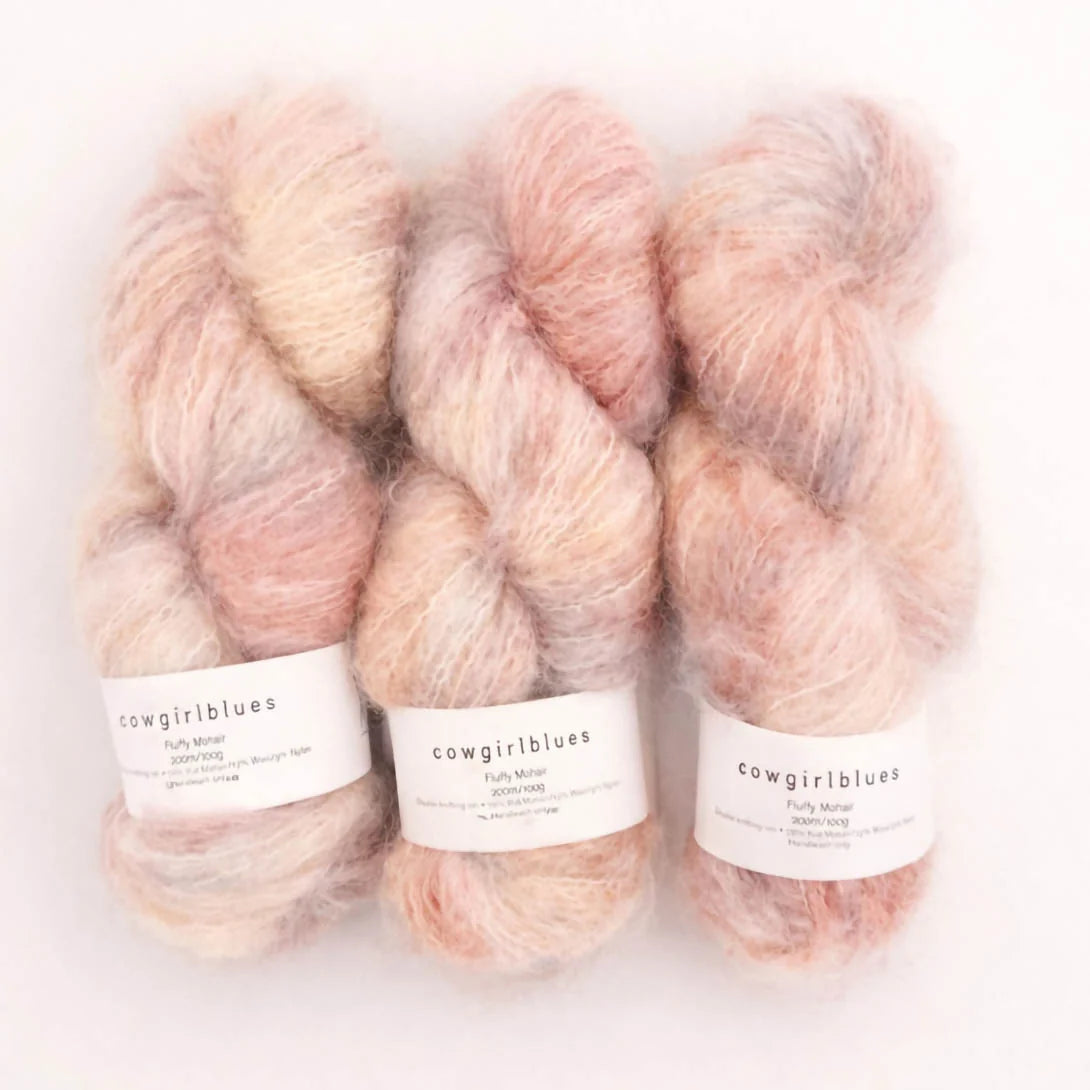 Fluffy Mohair Farbverlauf handgefärbt