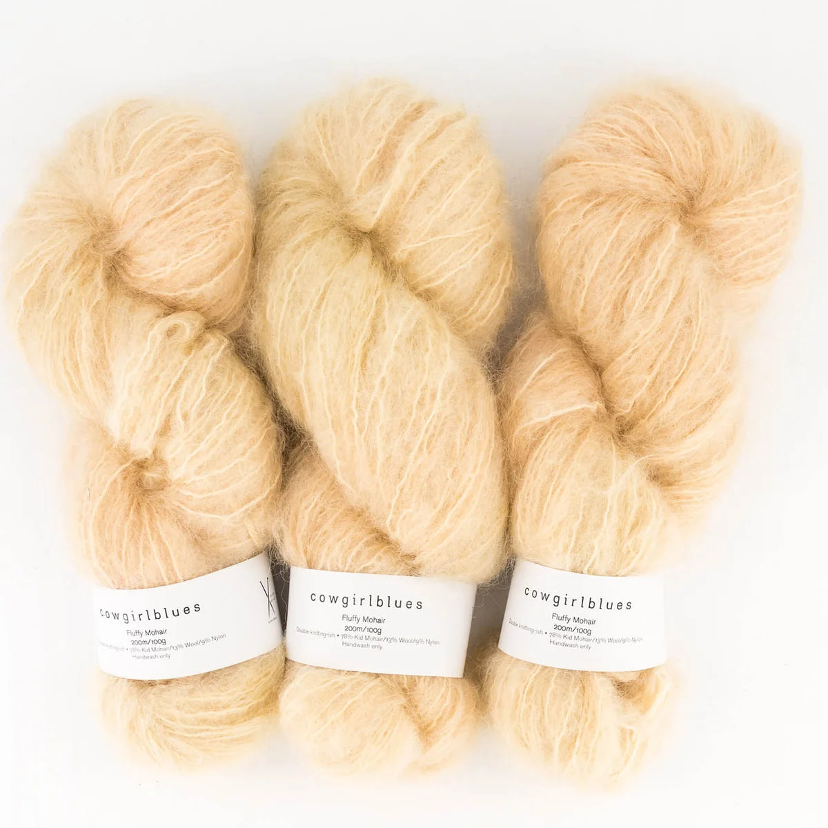 Fluffy Mohair solids handgefärbt