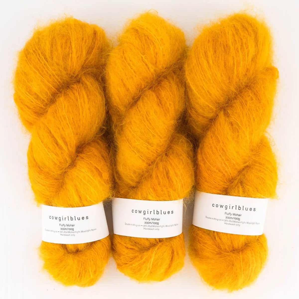 Fluffy Mohair solids handgefärbt