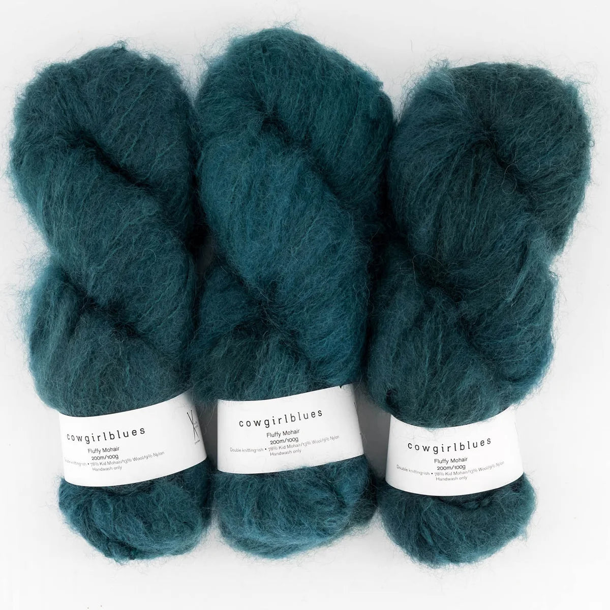 Fluffy Mohair solids handgefärbt