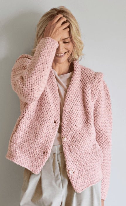 Jacke im Flechtmuster - LALA BERLIN LOVELY COTTON - Strickpaket von LANA GROSSA jetzt online kaufen bei OONIQUE