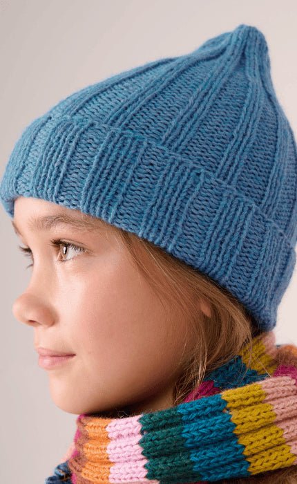 Kinder Rippenmütze - ECOPUNO - Strickpaket von LANA GROSSA jetzt online kaufen bei OONIQUE