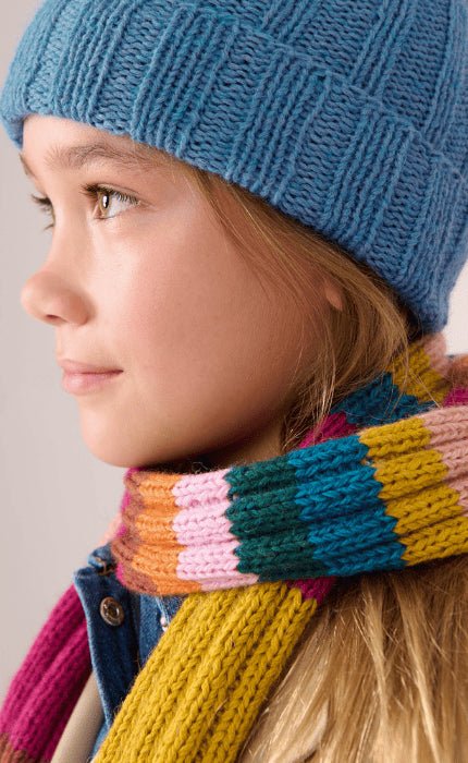 Kinder Rippenschal - ECOPUNO - Strickpaket von LANA GROSSA jetzt online kaufen bei OONIQUE