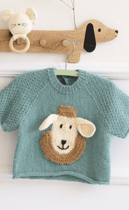 Kinderpullover mit Schäfchen - ECOPUNO - Strickpaket von LANA GROSSA jetzt online kaufen bei OONIQUE