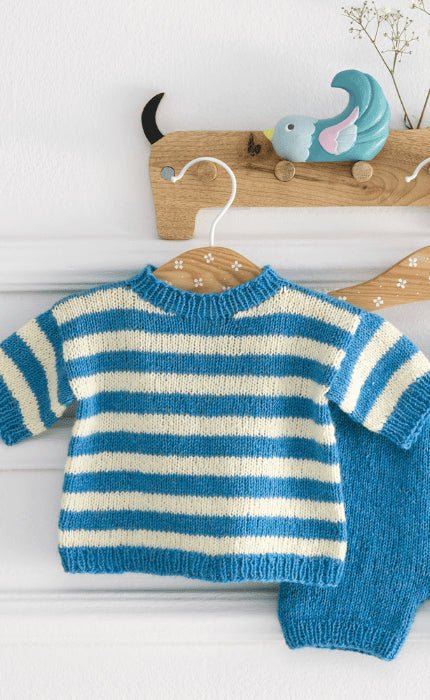 Kindershirt mit Streifen - SOTTILE & ECOPUNO - Strickpaket von LANA GROSSA jetzt online kaufen bei OONIQUE