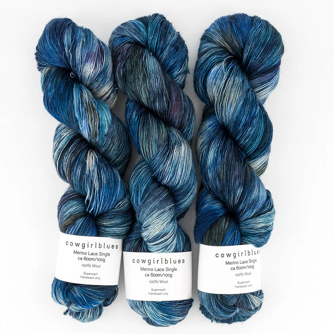 Merino SINGLE LACE gradient hand-dyed