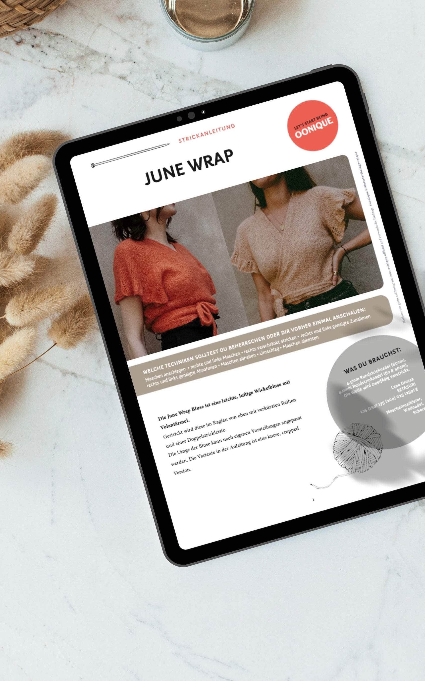 June Wrap - ANLEITUNG von OONIQUE jetzt online kaufen bei OONIQUE