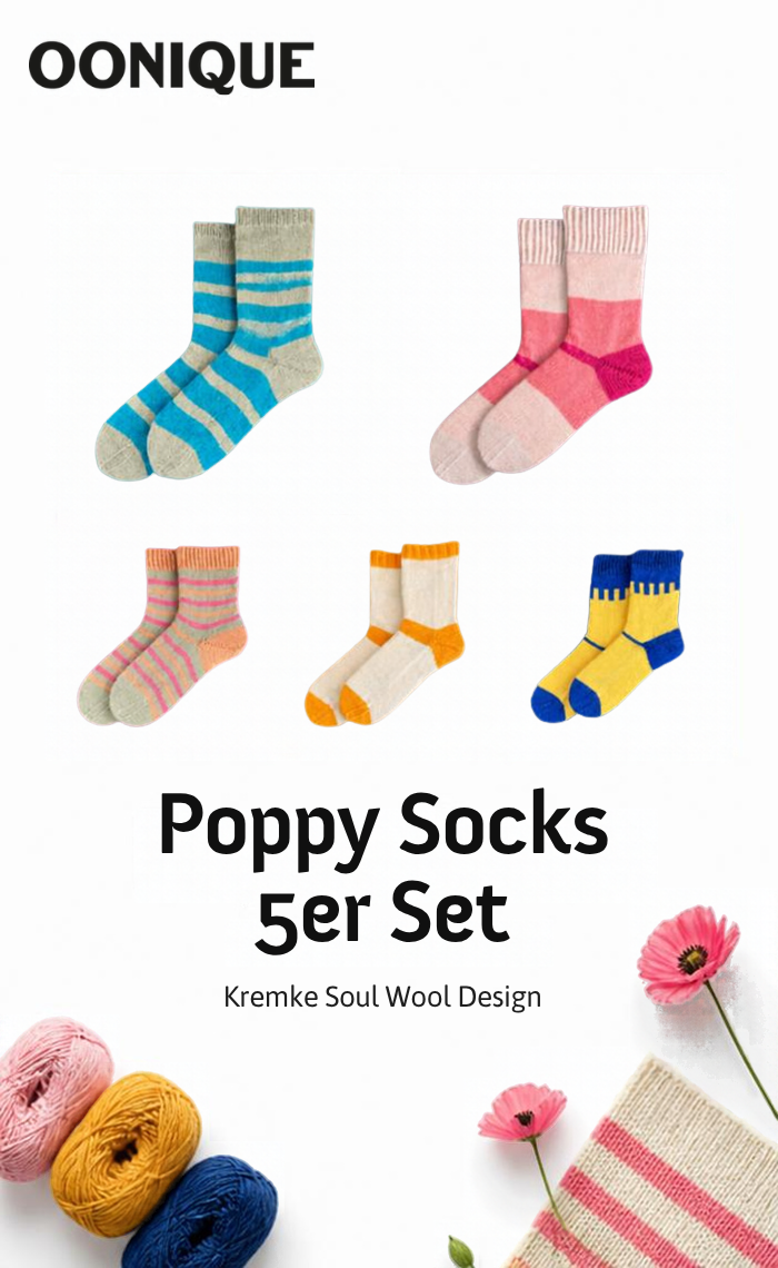 Poppy Socks - 5er Bundle - Strickpaket