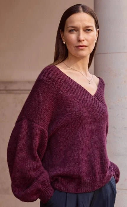 Pullover mit breitem Kragen - COOL MERINO - Strickpaket von LANA GROSSA jetzt online kaufen bei OONIQUE