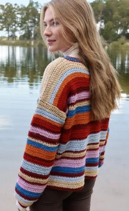 Striking Stripes Pullover - COOL MERINO - Häkelpaket von LANA GROSSA jetzt online kaufen bei OONIQUE