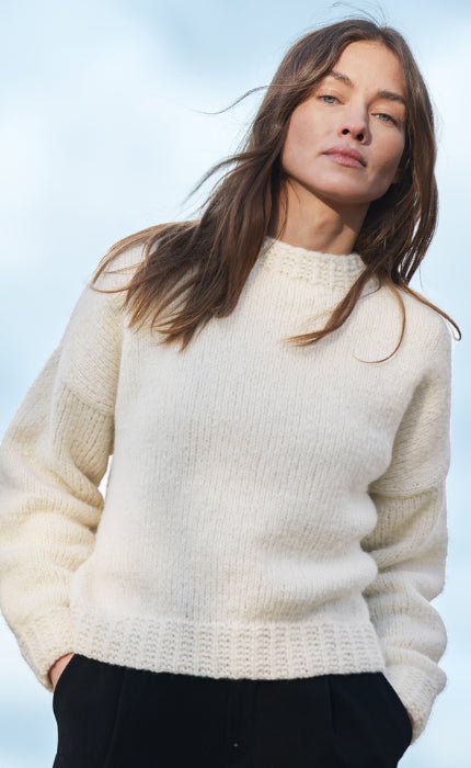 Pullover mit Rippenbündchen - SPUMA - Strickset von LANA GROSSA jetzt online kaufen bei OONIQUE