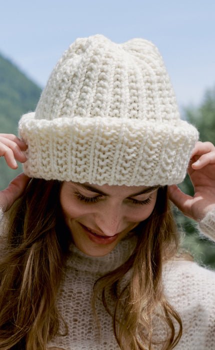Mütze im Rippenmuster - COOL MERINO BIG - Strickset von LANA GROSSA jetzt online kaufen bei OONIQUE