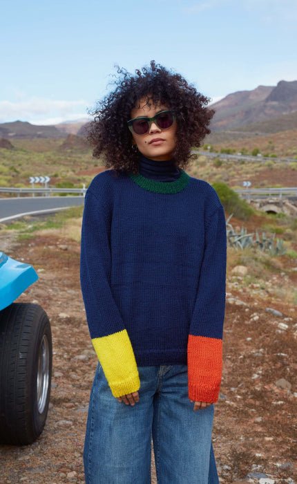 Pullover glatt rechts mehrfarbig- POSEIDON - Strickset von LANG YARNS jetzt online kaufen bei OONIQUE
