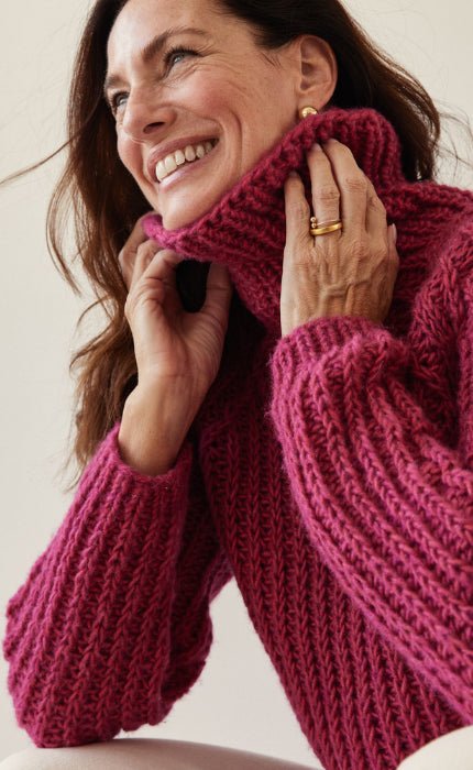 Pullover im Halbpaptent - ECOPUNO CHUNKY- Strickset von LANA GROSSA jetzt online kaufen bei OONIQUE