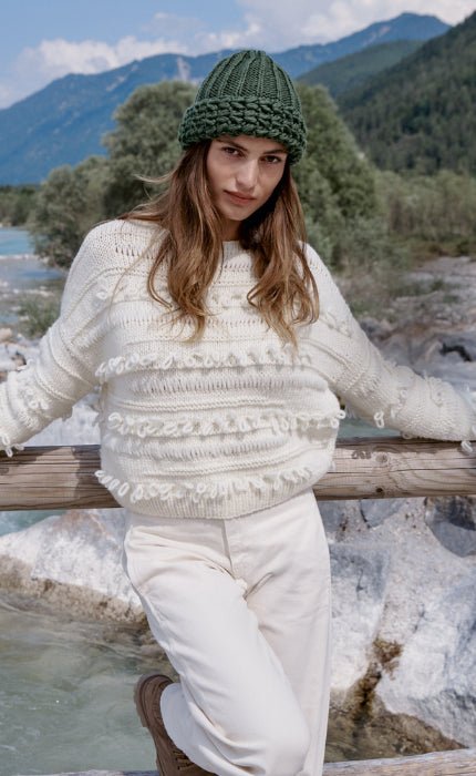 Pullover mit Schleifchenmuster - COOL MERINO BIG - Strickset von LANA GROSSA jetzt online kaufen bei OONIQUE