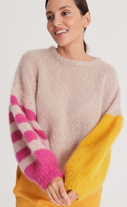 Pullover mit Ballonärmeln - MOHAIR MODA - Strickset von LANA GROSSA jetzt online kaufen bei OONIQUE