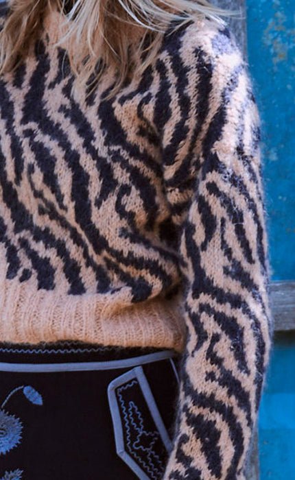 Pullover mit Tigermuster - SETASURI BIG - Strickset von LANA GROSSA jetzt online kaufen bei OONIQUE